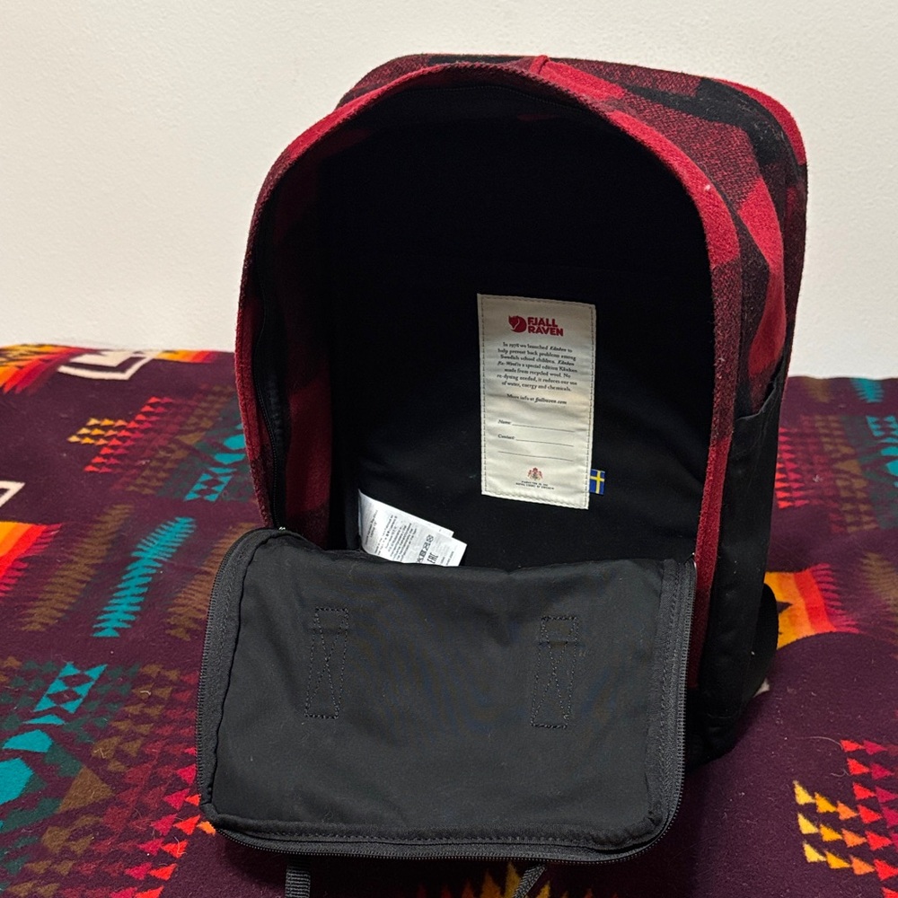 FJall Raven Kånken laptop wool Red and Black Backpack FJallraven - Picture 4 of 6